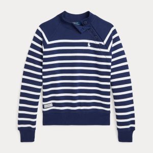 Ralph Lauren Striped French Terry Mockneck Sweatshirt