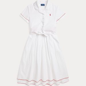 Ralph Lauren Cotton Poplin Boxy Top & Skirt Set