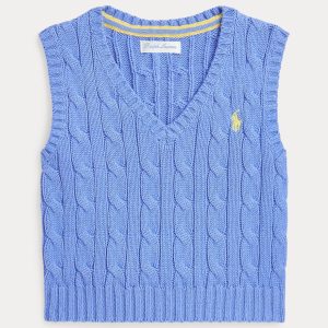 Ralph Lauren Cable-Knit Cotton Sweater Vest