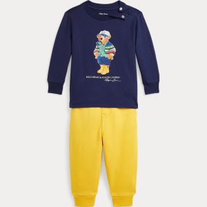 Ralph Lauren Polo Bear Jersey Tee & Fleece Pant Set