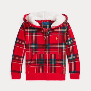 Ralph Lauren Plaid Fleece Full-Zip Hoodie
