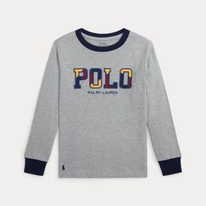 Ralph Lauren Corduroy-Logo Cotton Long-Sleeve Tee
