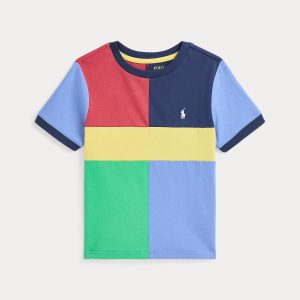 Ralph Lauren Color-Blocked Cotton Jersey Tee