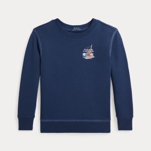 Ralph Lauren Sailboat-Print Fleece Sweatshirt