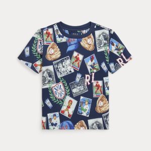 Ralph Lauren Baseball-Print Cotton Jersey Tee