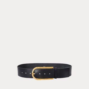 Ralph Lauren Elongated-Buckle Leather Belt