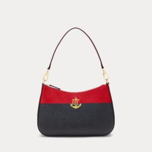 Ralph Lauren Striped Leather Medium Danni Bag