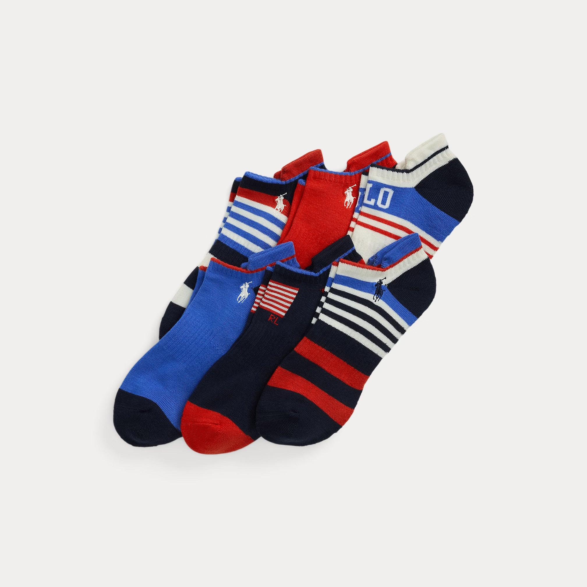 Ralph Lauren Americana Low-Cut-Sock 6-Pack