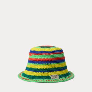 Ralph Lauren Striped Crocheted Bucket Hat