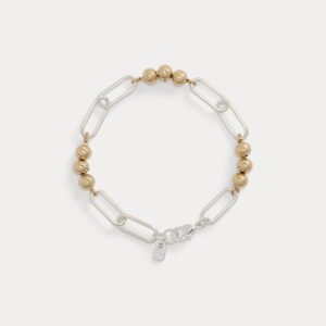 Ralph Lauren Two-Tone Beaded Link Flex Bracelet