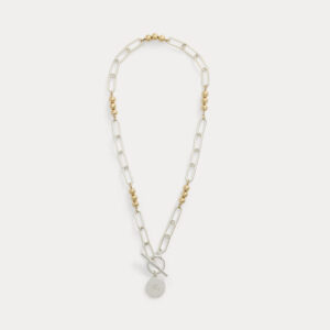 Ralph Lauren Two-Tone Beaded Link Pendant Necklace