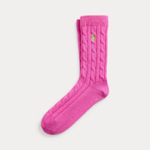 Ralph Lauren Cable-Knit Crew Socks