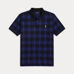 Ralph Lauren Custom Slim Fit Plaid Mesh Polo Shirt