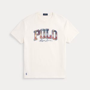 Ralph Lauren Classic Fit Plaid-Logo Jersey T-Shirt