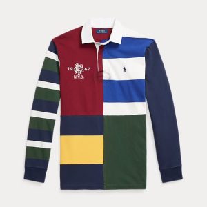 Ralph Lauren Classic Fit Patchwork Jersey Rugby Shirt