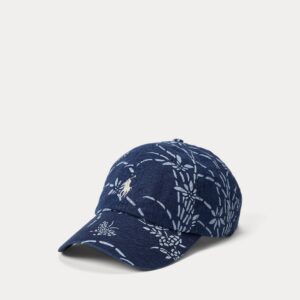 Ralph Lauren Tropical Indigo Linen Ball Cap