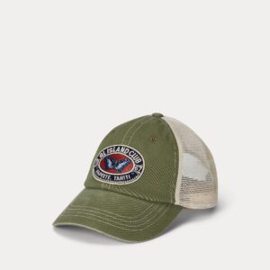 Ralph Lauren Logo-Patch Twill Trucker Cap