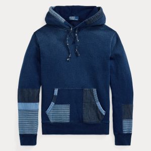 Ralph Lauren Indigo French Terry Patchwork Hoodie