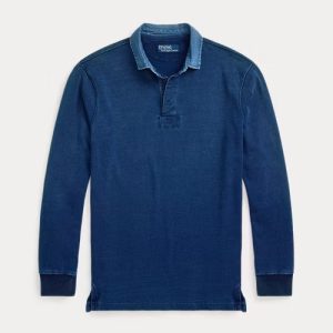 Ralph Lauren Classic Fit Indigo Jersey Rugby Shirt