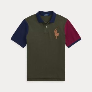 Ralph Lauren Classic Fit Leather-Pony Mesh Polo Shirt