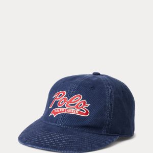 Ralph Lauren Logo Washed Twill Ball Cap