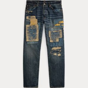 Ralph Lauren Hampton Relaxed Straight Distressed Jean