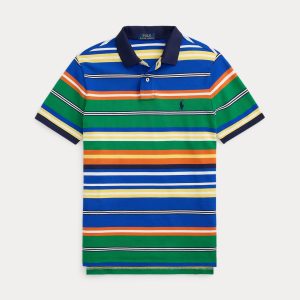 Ralph Lauren Classic Fit Striped Mesh Polo Shirt