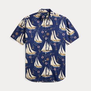 Ralph Lauren Nautical-Print Oxford Shirt