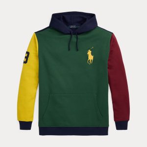 Ralph Lauren Big Pony Color-Blocked Fleece Hoodie