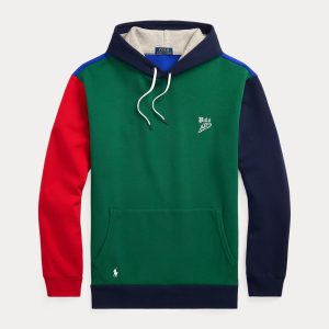 Ralph Lauren Color-Blocked Double-Knit Mesh Hoodie
