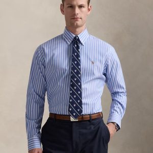 Ralph Lauren Custom Fit Striped Pinpoint Oxford Shirt