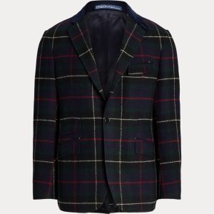 Ralph Lauren Polo Tailored Plaid Wool Suit Jacket