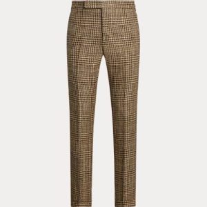 Ralph Lauren Glen Plaid Linen-Silk Suit Trouser