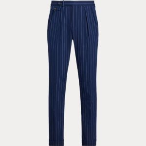 Ralph Lauren Pleated Rope-Stripe Suit Trouser