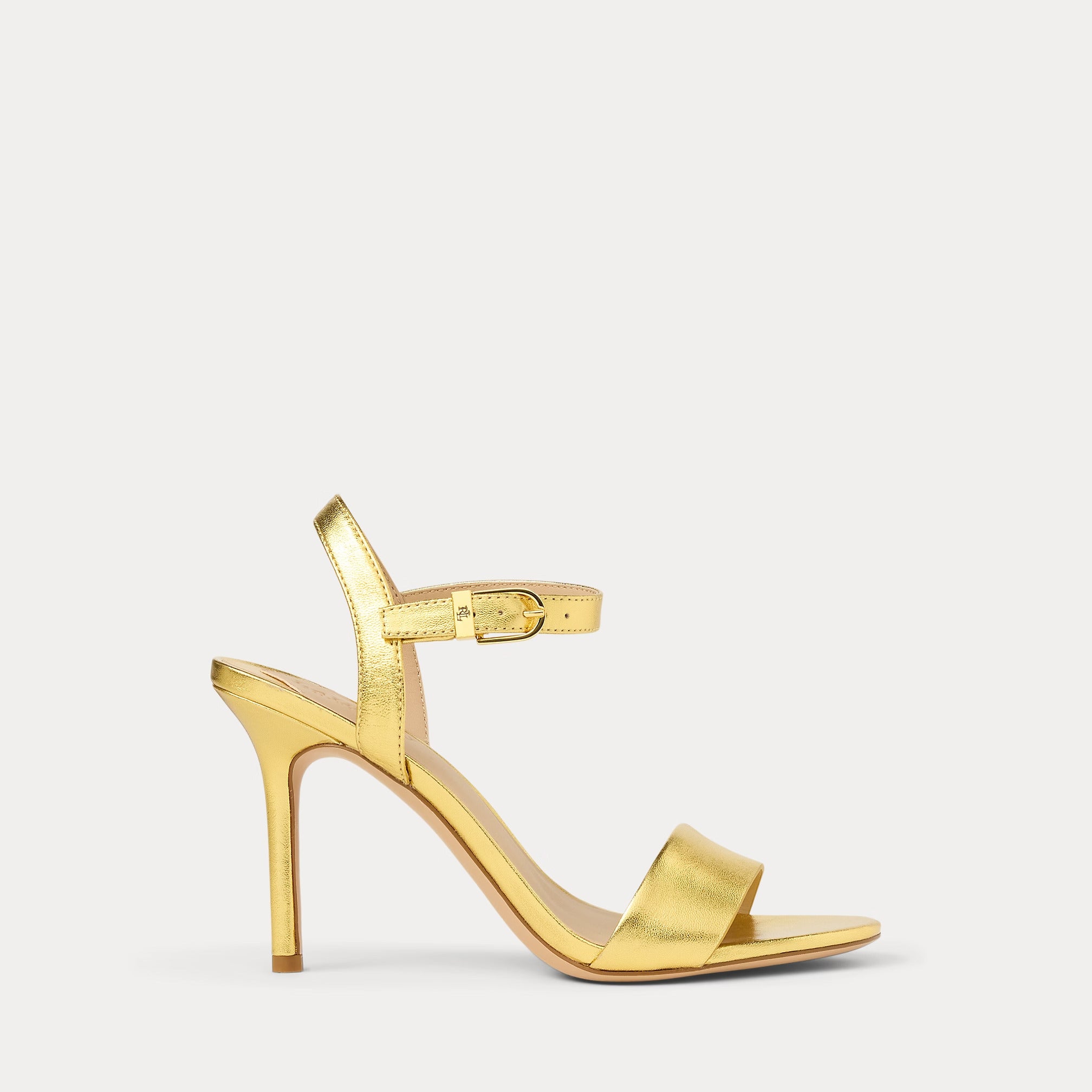 Ralph Lauren Gwen Metallic Nappa Leather Sandal