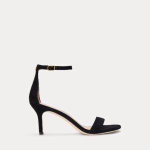 Ralph Lauren Allie Mid-Heel Suede Sandal