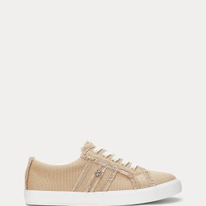 Ralph Lauren Janson Frayed Canvas Sneaker