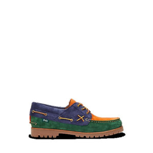 Ralph Lauren Ranger Color-Blocked Suede Boat Shoe