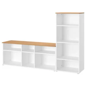 IKEA SKRUVBY TV storage combination, white, 85x15x55 1/8 "