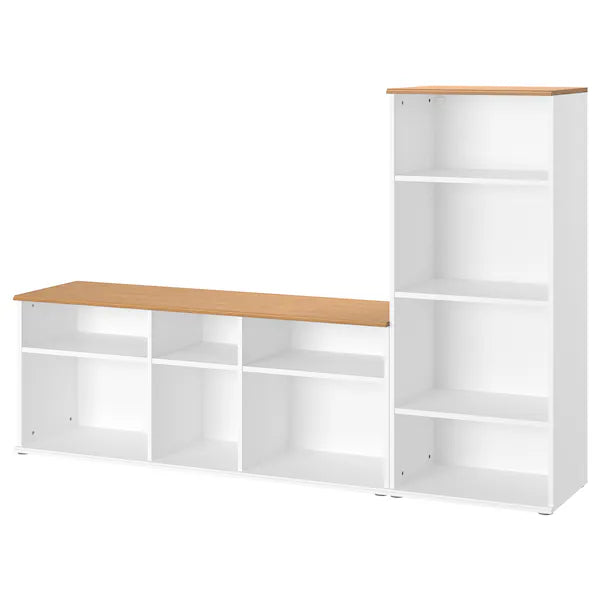 IKEA SKRUVBY TV storage combination, white, 85x15x55 1/8 "
