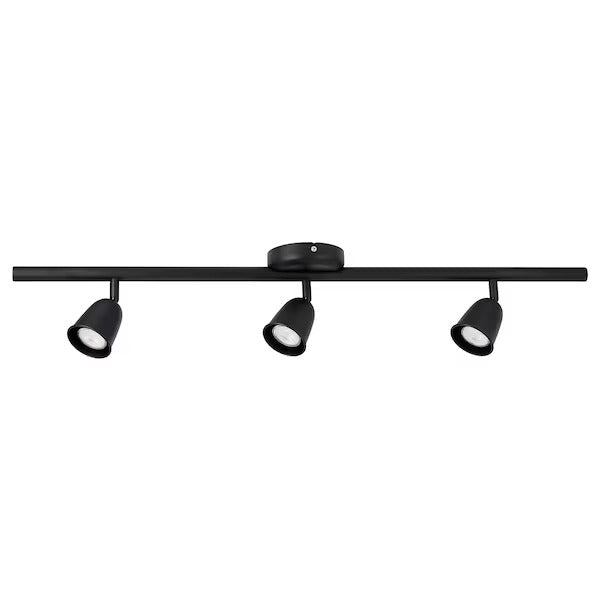IKEA SKURUP Ceiling track, 3 spotlights, black