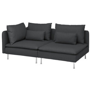IKEA SÖDERHAMN Sofa, with open end/Fridtuna dark gray
