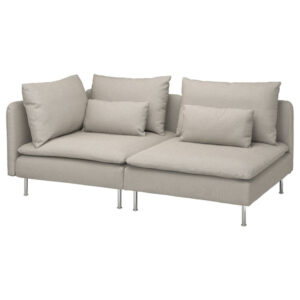 IKEA SÖDERHAMN Sofa, with open end/Fridtuna light beige