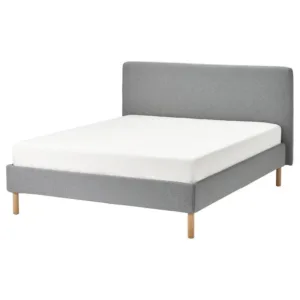 IKEA TÄRNKULLEN Upholstered bed frame, Tibbleby beige/gray/Luröy, King