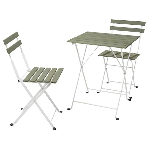 IKEA TÄRNÖ Table+2 chairs, outdoor, white/green