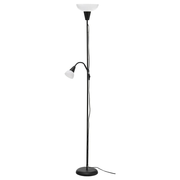 IKEA TÅGARP Floor uplighter/reading lamp, black/white - Image 5
