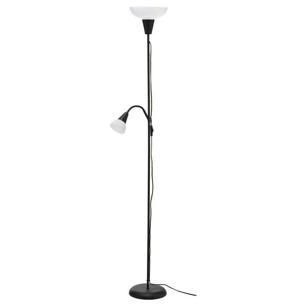 IKEA TÅGARP Floor uplighter/reading lamp, black/white
