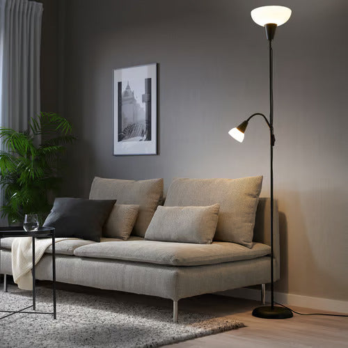 IKEA TÅGARP Floor uplighter/reading lamp, black/white - Image 2