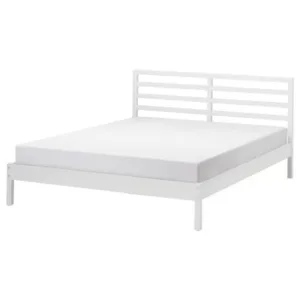IKEA TARVA Bed frame, white stained/Luröy, Queen