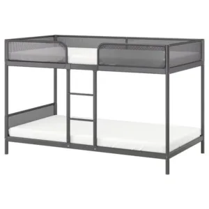 IKEA TUFFING Bunk bed frame, dark gray, Twin